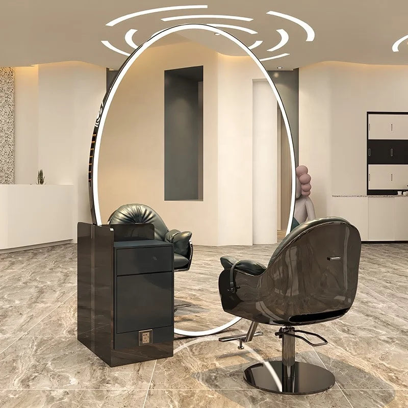 Customizable Modern Design Stainless Steel Barber Chair Table Commercial Salon Furniture Non-Foldable Hotel Bathroom Supermarket