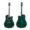 Aiersi Brand Made Green Colour 41 Inch Cutaway Green Ash Acoustic Guitar OEM ODM Good Quality Dreadnought String Instrument