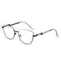 2025 New Fashionable Women's Cat Eye Thin Eyeglasses Metal Frame Optical Anti-Blue Light Glasses Eyewear Colorful Design