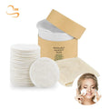 3.15"  Round Daily Used Bamboo Terry Makeup Removal Pads Chemical Free Soft Reusable Bamboo Pads Face