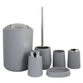 Bathroom Accessories 6-Piece Set White Eco-Friendly Trash Bin Soap Dispenser Soap Dish Toilet Brush Holder Toothbrush Holder