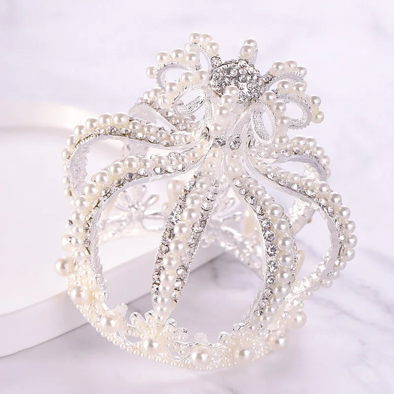 Crystal Tiara Crown Centerpiece Birthday Cake Decoration Diamond Rhinestone Crown Tiara