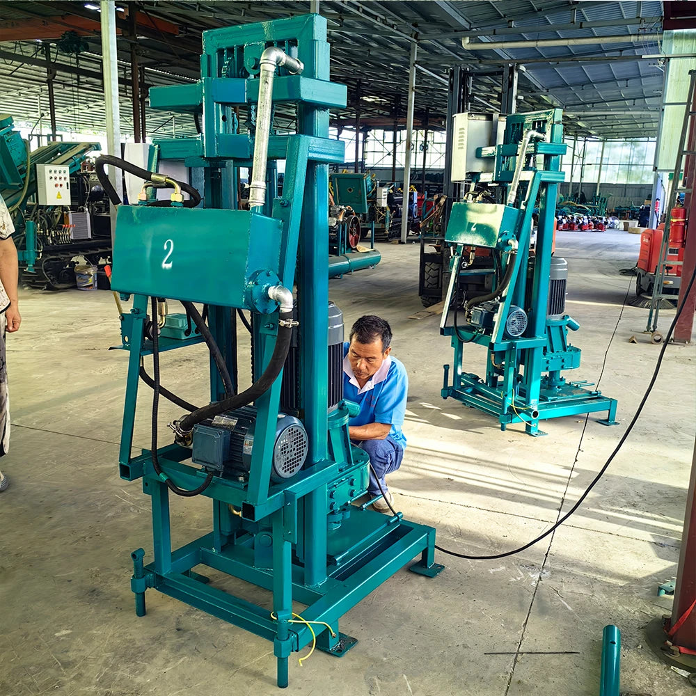 Easy to Operate Dolphin Portable 3KW Electric Water Well Drill Machine with Motor 150m Max Depth Rotary Drilling for Water Well