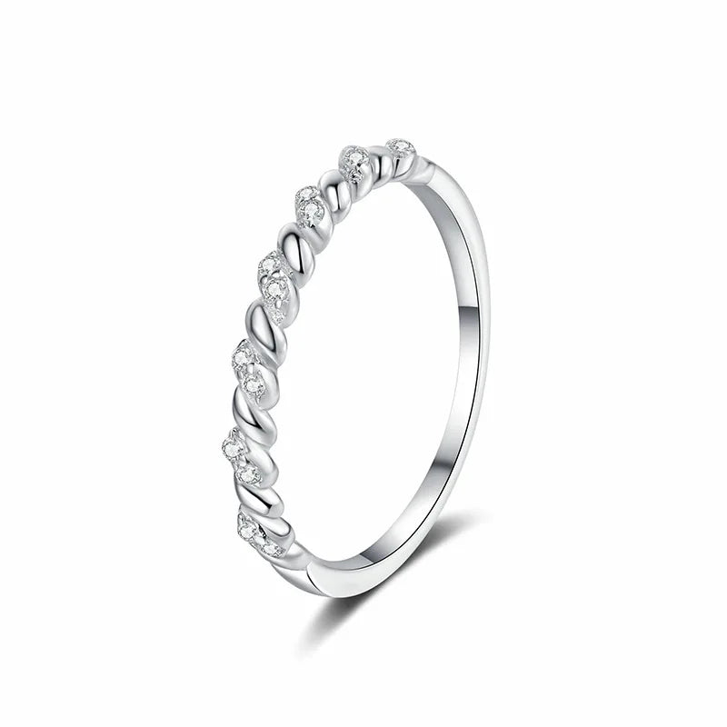 S925 Sterling Silver Engagement Rings with Beautiful Moissanite Style