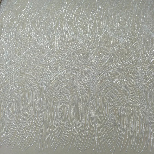 Bridal Lace Fabric Fashion Lace Fabric on Mesh Embroidery Lace Fabric