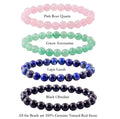 Big Natural Beads Stone Bracelet Factory 8mm Stone Crystal Bracelets Beaded Gemstone Healing Boho Energy Stone Bracelet Women