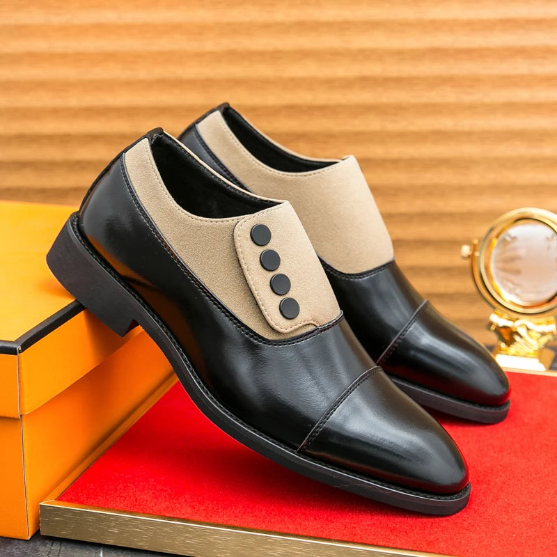2024 Business Shoes Men Breathable Leisure Soft Leather Dress Wedding Shoes for Men Loafers Formal Shoes