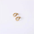 Simple Geometric Twisted Stud Earring Stainless Steel Jewelry Wholesale Tarnish Free Gold Jewelry Drop Shipping Jewelry