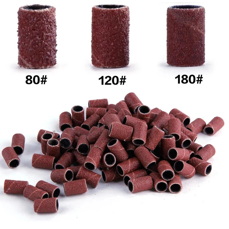 Electric Drill Bits Accessories Refillable Sanding Sleeves & Nail Art Sanding Bands Replacement Sandcloth for Nail Supplies