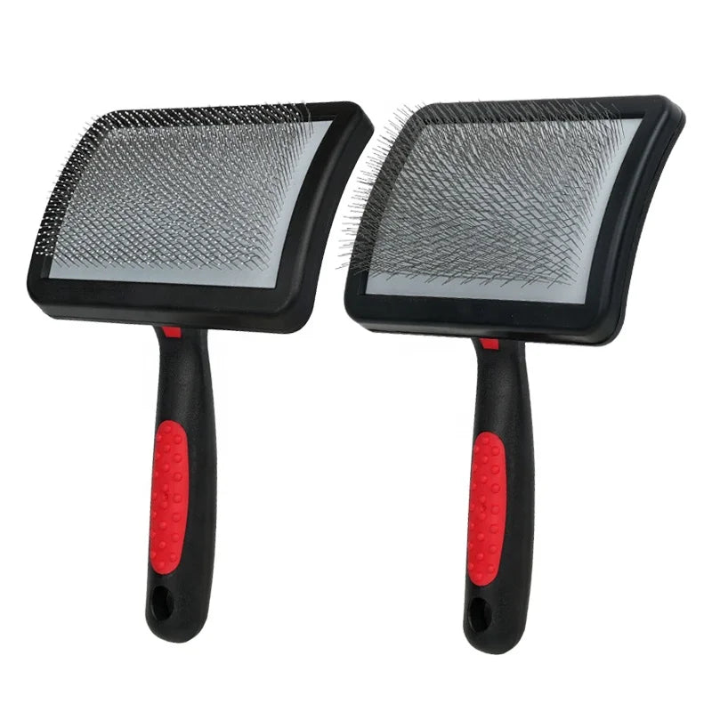Factory Wholesale Color Box Packaging Long Metal Pin Cat Comb Brush Pet Grooming Slicker Hair Brush for Dogs