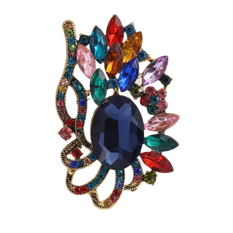 Large Flower Bow Brooch Scarf Decoration Fashionable Woman's Brooch Pin