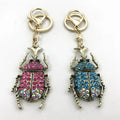 Factory Price Dung Beetle Keychain OEM Order Factory Diamond Customize Metal Key Ring Car Bag Phone Accessories Key Chain Gift