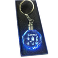 Hot Sale Custom Stainless Steel LED Color Changing Birds Keychain Glass Crystal Acrylic Keyring Bird Keyrings