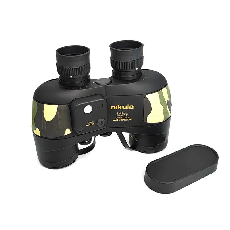 SECOZOOM 7x50 Waterproof Fogproof  Binoculars Rangefinder Compass for Hunting