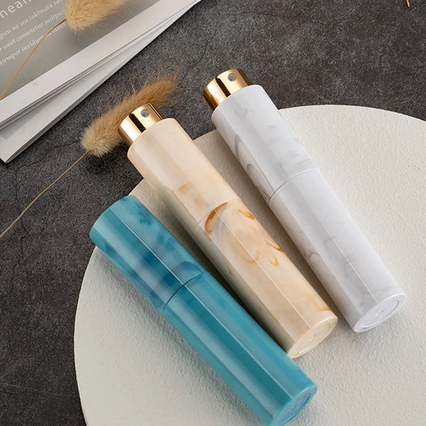 Mini 10ML Marble Pattern Perfume Sprayer Bottles Travel Size Empty Refillable Perfume Atomizer Lotions Essential Oils Plastic