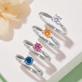 Factory Hotsale Newest Moissanite Ring 0.5ct VVS Pink Moissanits Stone Ring 925 Sterling Silver Jewelry in Stock