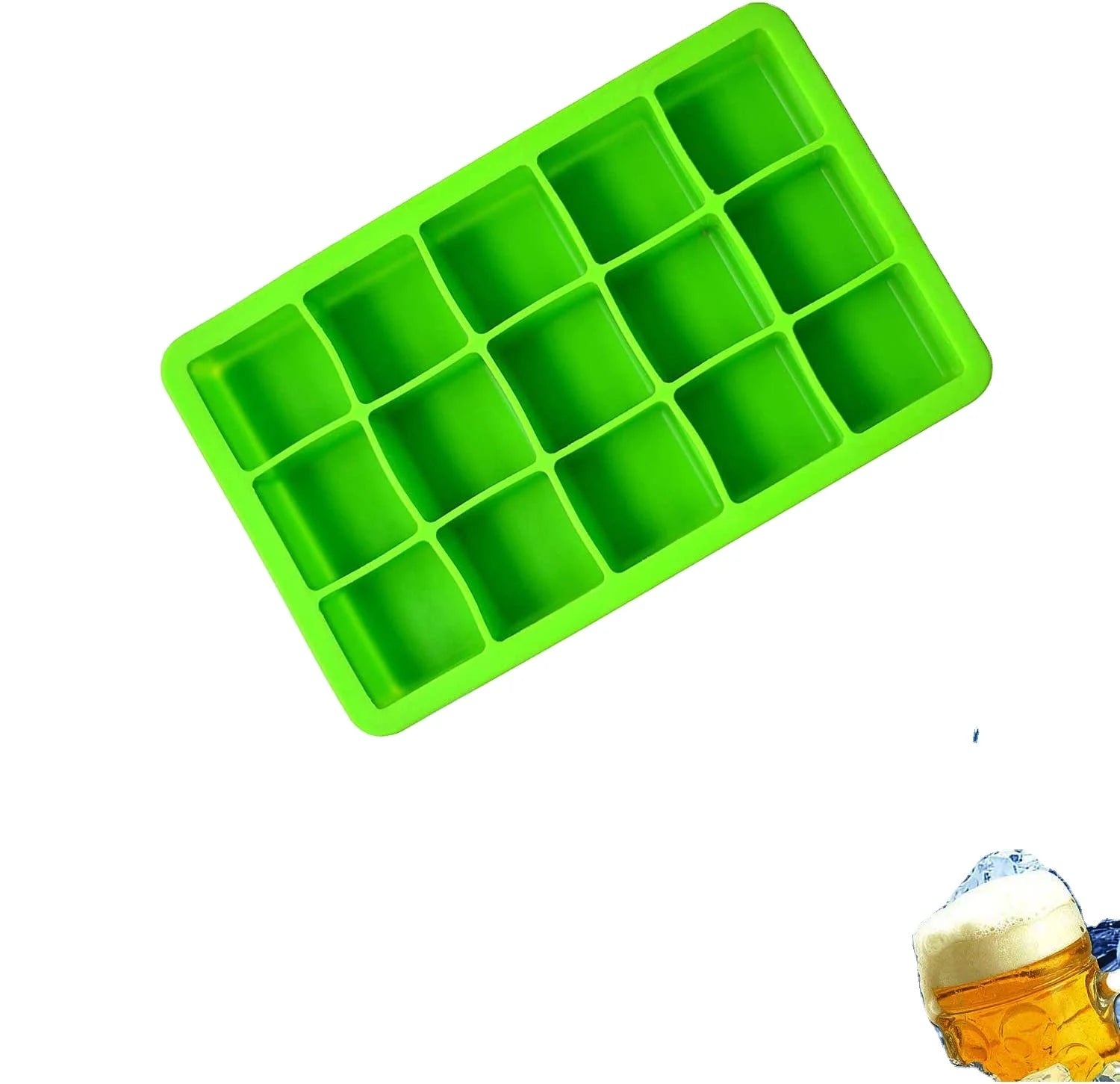 Wholesale 15 Cavities Mini Square Ice Cube Mold Custom Chocolate Soap Baking Mold Silicone Ice Cube Tray