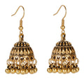 2022 Indian Vintage Jhumka Ethnic Gypsy Gold Alloy Stud Big Bell Earrings Women Wedding Engagement Anniversary Party Handmade