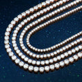 Jewelry Wholesale Men Women 2 3 4 5 6 mm Hip Hop 925 Silver Ice Gra Vvs Diamond Mossanite Moissanite  Tennis Necklace Chain