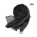 GLS078 Women Voile Hijab Cheap Square Muslim Voile Scarf Fashion Arab Black Hijab