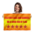 Custom Polyester Marking Flags Digital Printing Exhibition Gift Flag All Countries Wall Flags for Logo