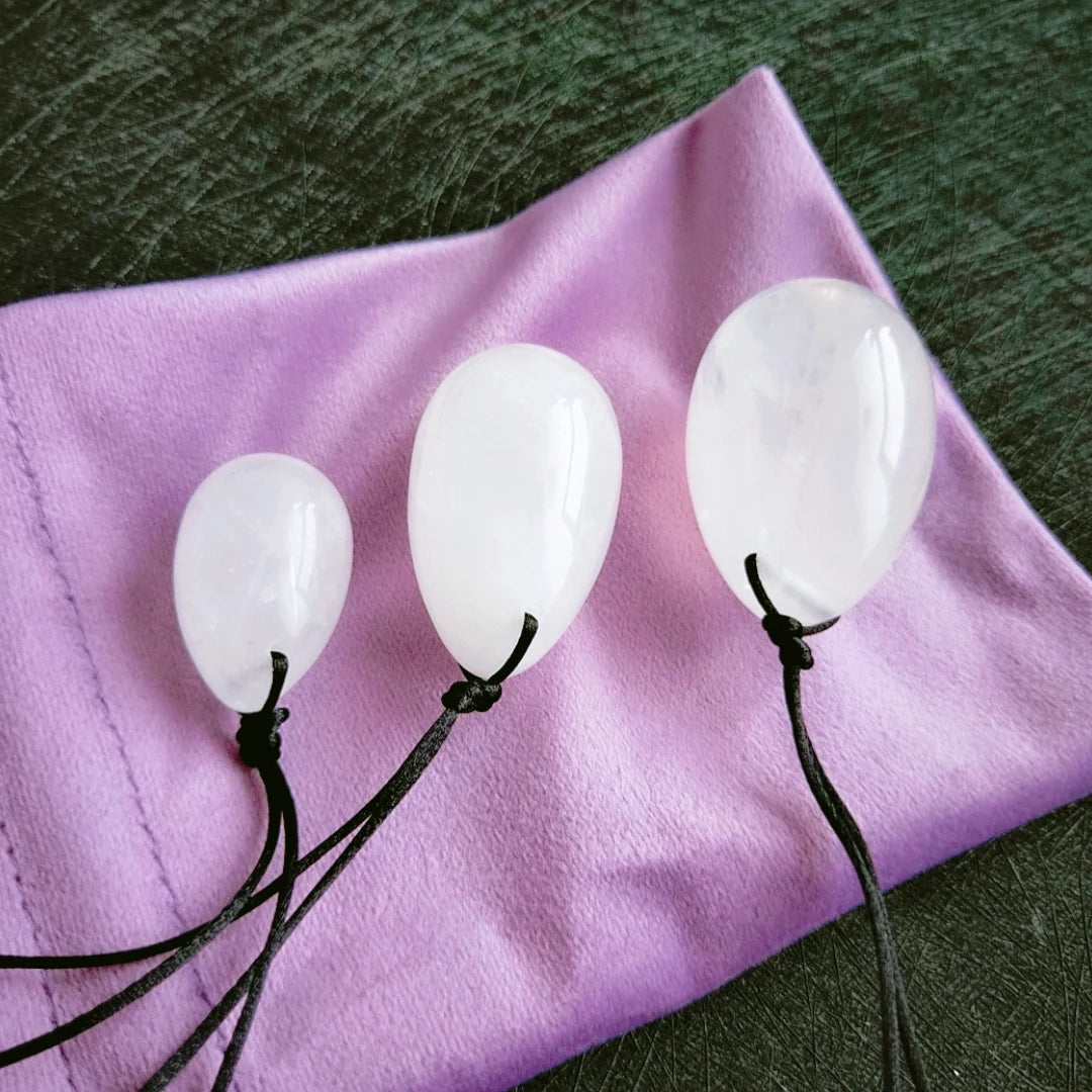 2025 Yoni Egg Vaginal Clear Quartz Tightening Love Egg Kegel Exerciser Women Natural Stone Crystal Hygiene Yoni Ball S M L