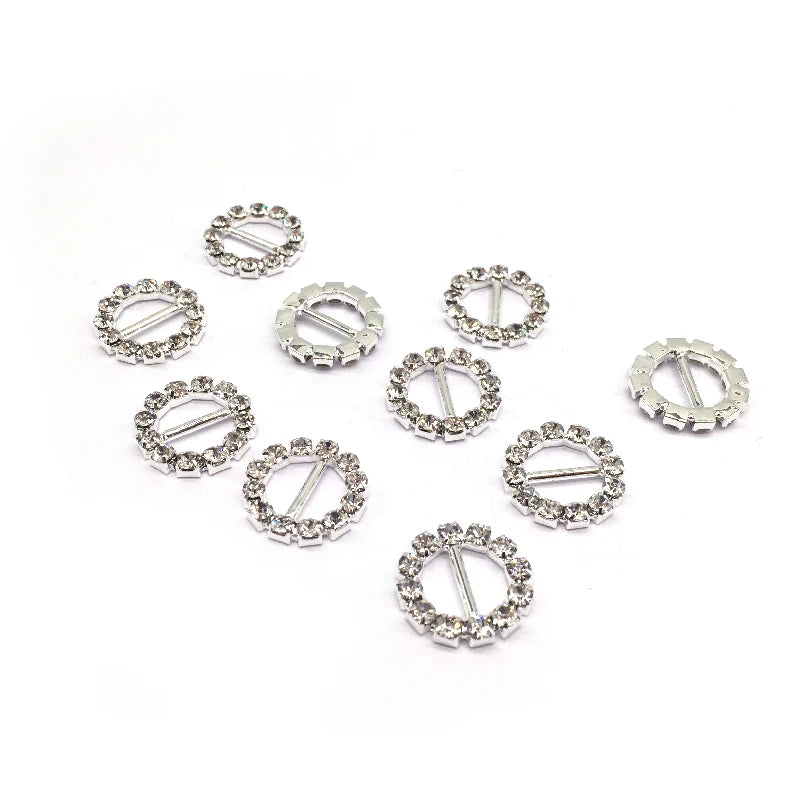 Wholesale Cheap Sale Small Round Crystal Bikini Connector for Swimwear Slider Buckle Accessories