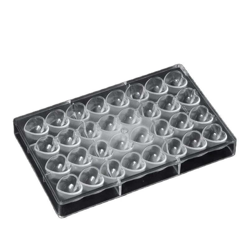 Hot Sale Unique Customized Polycarbonate Chocolate Mold Round Heart Ice Cube Chocolate Candy Cake Molds