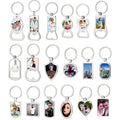 JSK-05 Silver Metal Key Chain-DIY Sublimation Blank Custom Logo Christmas Easter Promotion Gift