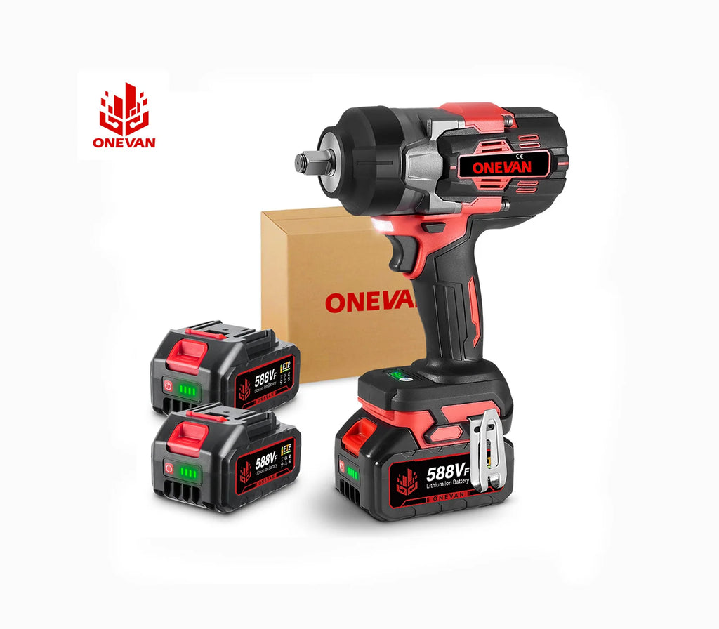 ONEVAN 600W Power Wrench 1700N.m Torque Impact Power Wrenches Brushless Motor Electric Wrench for Truck for Makita 18V Battery