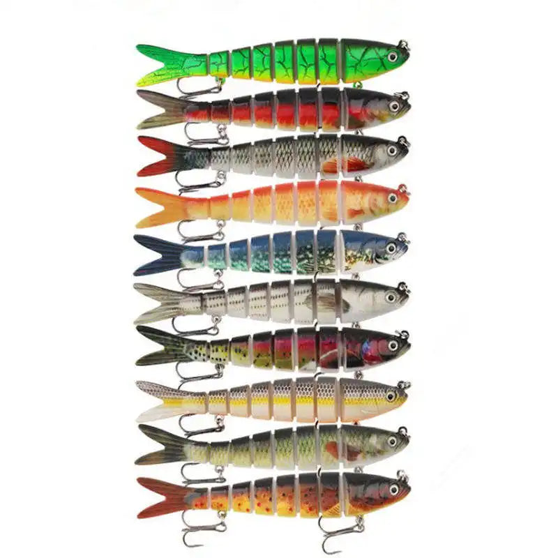Best Sellers Sea Bass Multi Jointed Topwater Fishing Lure with Underwater Flashing Light ABS Material Hard Lure