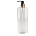 2023 Top Sale 500ml 16oz Amber Brown Round Pump Bottle Plastic