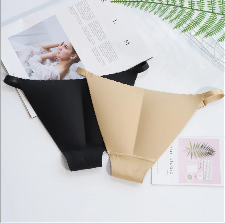 HIgh Quality Sexy Ladies Low Waist Big Ass Peach Bumbum T Back Hipster Thong Panties Custom Hip Padding Body Shapewear for Women