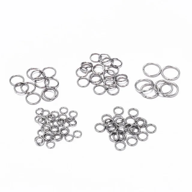 Cheap Price Silver Color Wholesale Different Size Open Jump Ring Stainless Steel Jump Rings for DIY Make Jewelry Findings