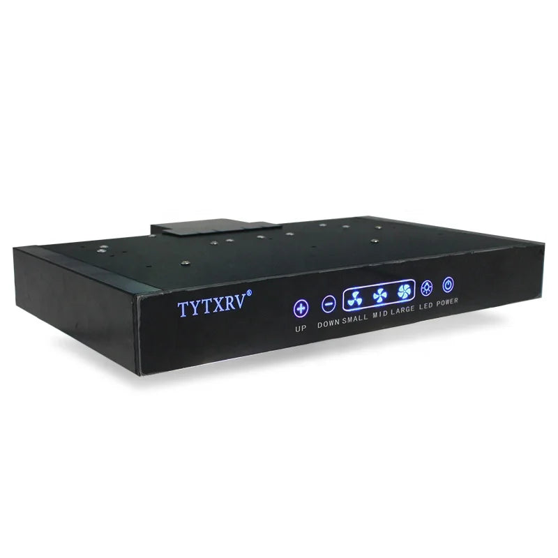 TYTXRV Caravan Range Hood Ductless Range Vent with Touchable Screen & Double LED Light 3 Speed Adjustable for RV Yacht Kitchen