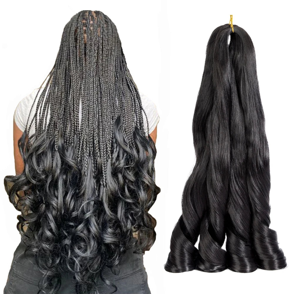French Curl Loose Wave Spiral Curl Braids Spiral Curl Loose Wave Crochet Hair Extension Loose Wave Spiral Curl Braids