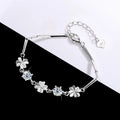 With GRA Certificate S925 Sterling Silver Clover Bamboo Knot Bracelet VVS 1CT Moissanite Bracelet for Women Wedding Jewelry