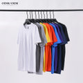 150g 100% Cotton Customizable O-Neck Unisex Fitness T-Shirt Men's Casual Solid Short Sleeve Digital Printed 3D Plain Dyed