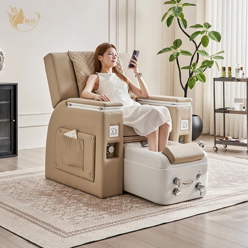 Hot Pedicure Chairs Luxury Spa Furniture Foot Pedicure Chairs With Eyelashes All-in-One Electric Pedicure Massage Sofa