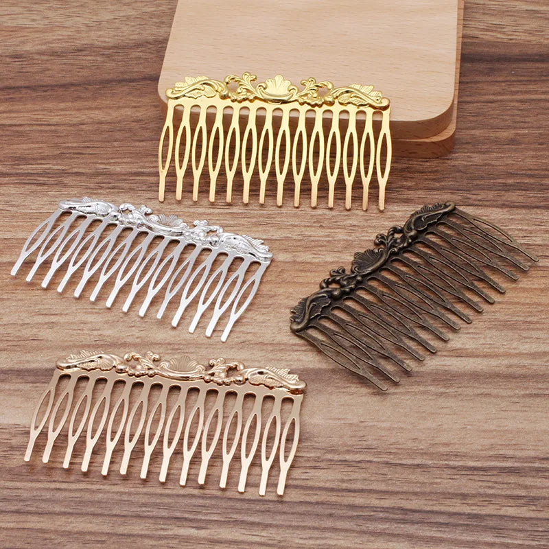 Baroque Antique Metal Comb Hair Accessories Cheap Metal Leaves Hair Comb for Girls
