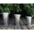 Factory Direct Custom Succulent and Flower Bucket Galvanized Iron Garden Planter with Simulated Flowers Direct Sell