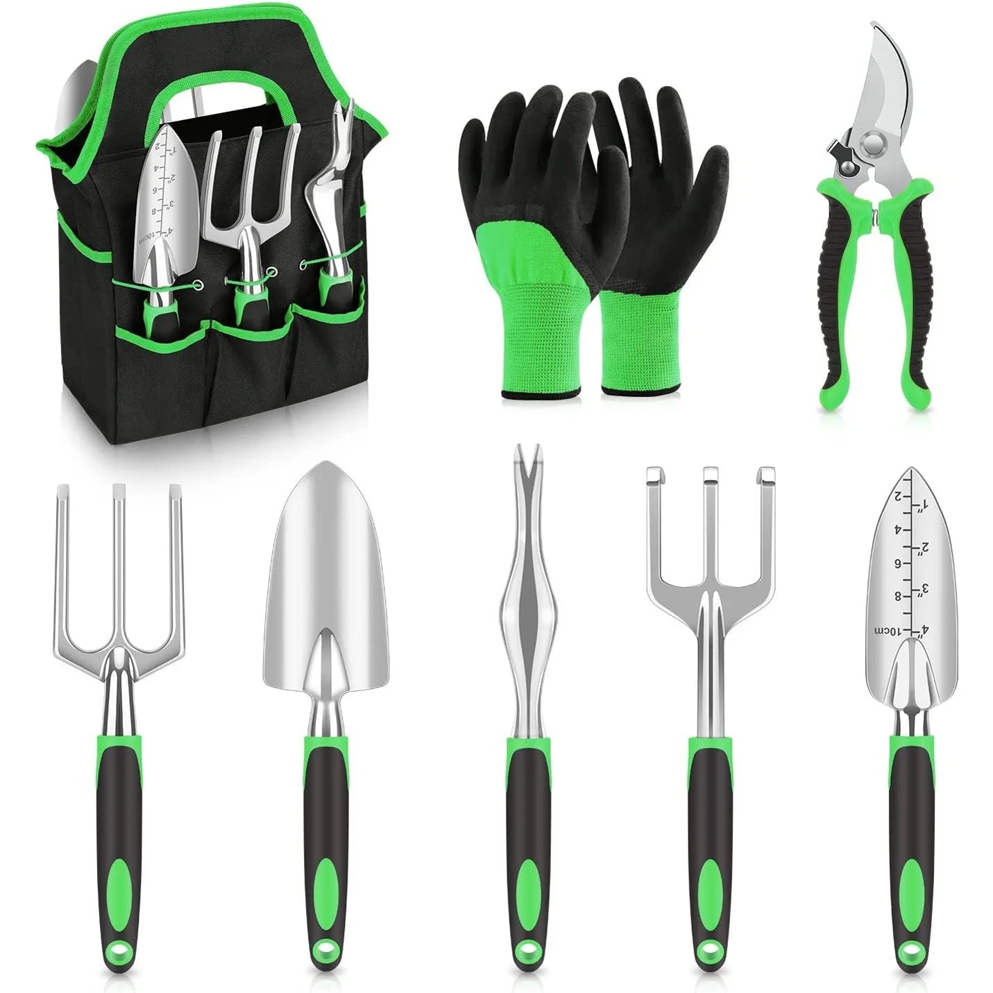 Shovel Kit for Planting Stainless Steel Hand Shovel Set Garden Tools Set With Storage Tote Bag