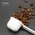 Coffee Blender White Scoop End Cleaning Brush 25-ml Spoon Kitchen Cleaner Measuring Spoon PP Plastic Individual Packing