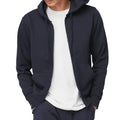 Hot Sale Custom Everyday Full Zip Diagonal Light Brushed Fleece Men  Casual Hoodies With Split Kangaroo Pockets