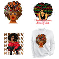 Custom Printing Friction Resistant a Queen Is Born in November Iron on DTF Heat Transfers Black History Month Afro Girl Design