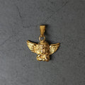 In Stock 18k Gold Little Angel Pendant Hiphops Wing Charm Necklace Women Stainless Steel Cupid Angel Pendant Jewelry