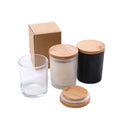 Wholesale Custom Modern 6oz 10oz 14oz Bulk Large Empty Frosted Matte Black Clear Glass Container Candle Jars with Lids
