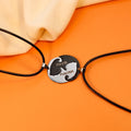 Fashion Two Kitten Couple Pendant Stainless Steel Engraved Matching Puzzle Cat Pendant Necklace