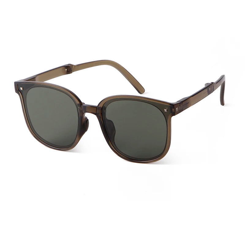 STYZ9913L Women Men Amry Green Polarized Foldable Sunglasses Wholesale Price Vintage Retro UV400 Protection Sun Glasses
