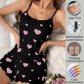 Women's Sleepwear Ladies Tops Heart Print Sleeveless Night Wear Pajamas Ladies Valentine's Day Cute Womens Summer Clothing